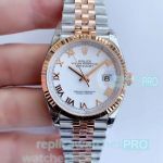 Swiss Replica Rolex Datejust Watch White Dial Jubilee Band - EW Factory